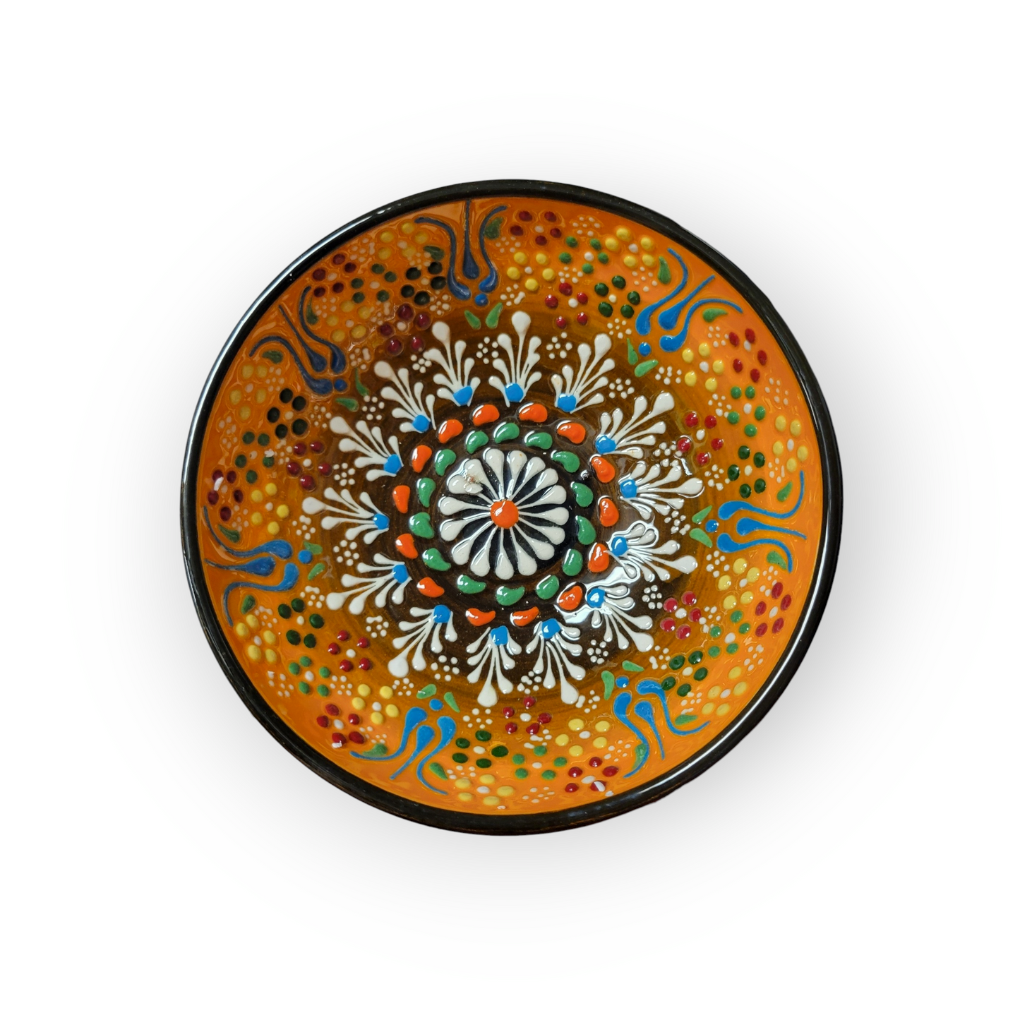 6" Round Embossed Ceramic Bowl