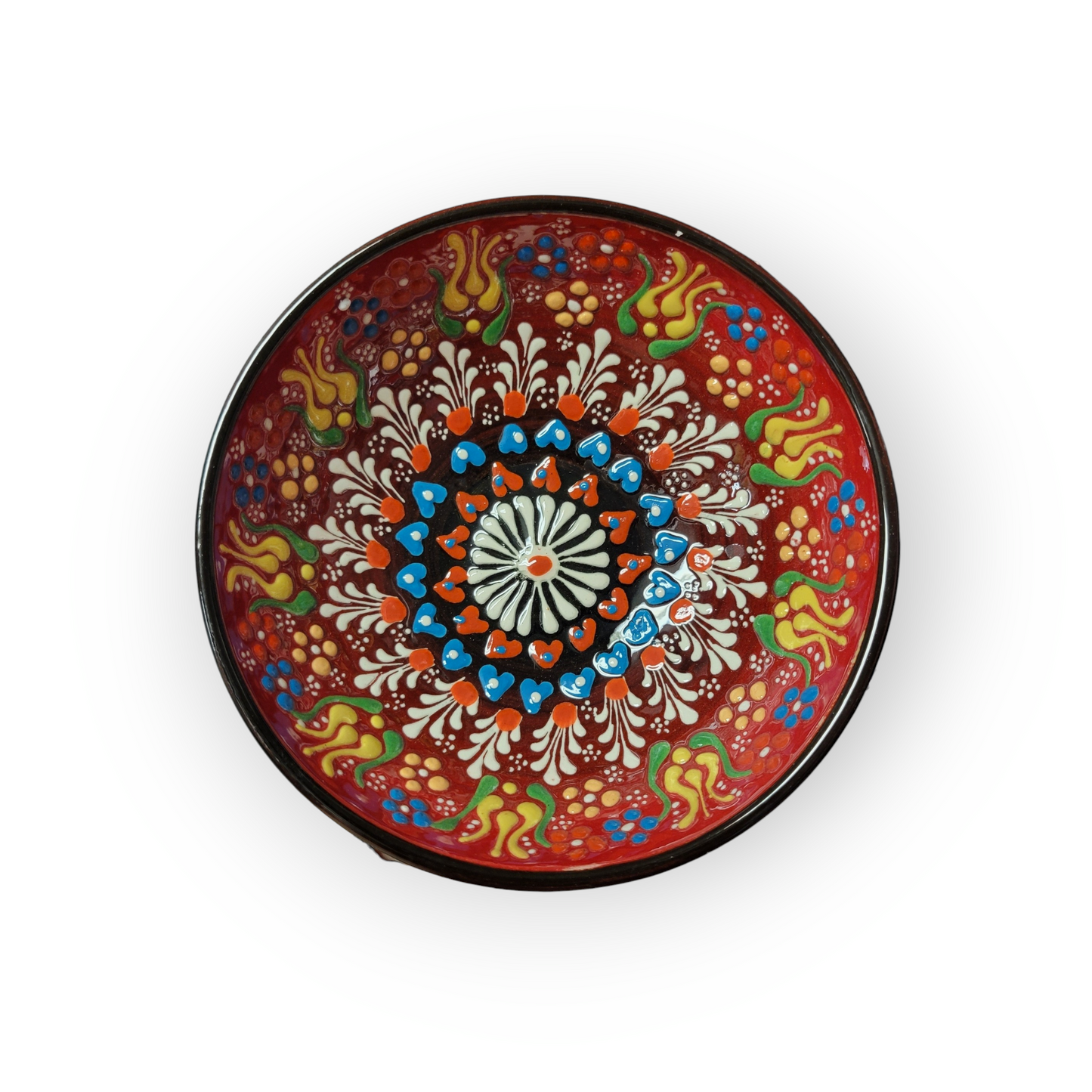 6" Round Embossed Ceramic Bowl