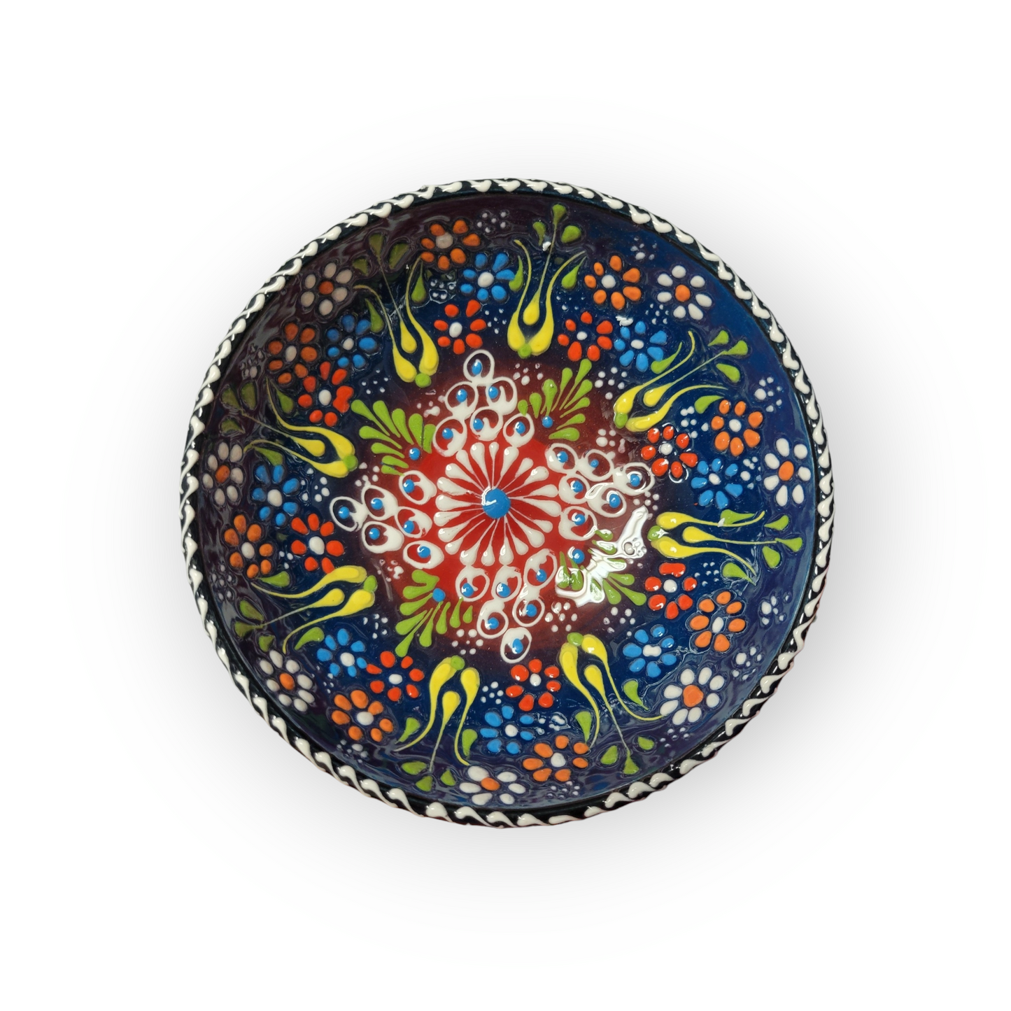 6" Round Embossed Ceramic Bowl