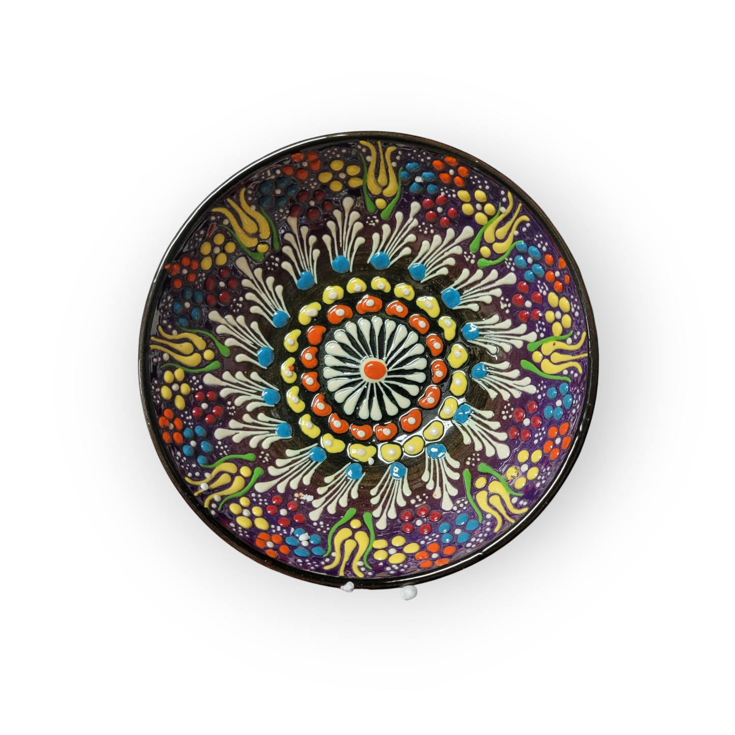 6" Round Embossed Ceramic Bowl