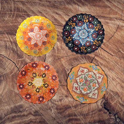 Import Corner - 5" ROUND EMBOSSED CERAMIC PLATE