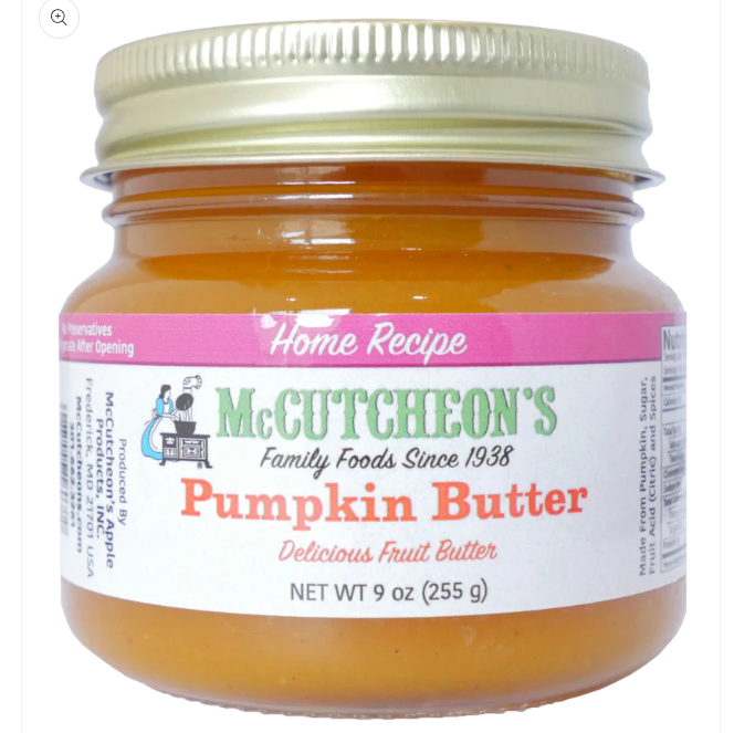 McCutcheon's Pumpkin Butter- mini 1/2 Pint
