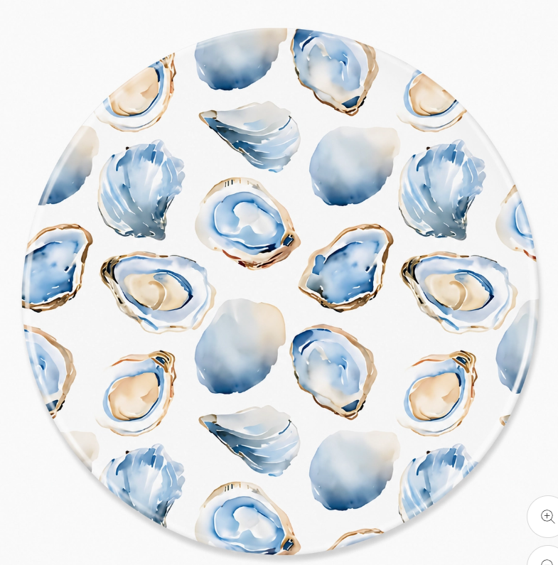 8" Oyster Beach House Shatterproof Plates (Set of 4 Plates)