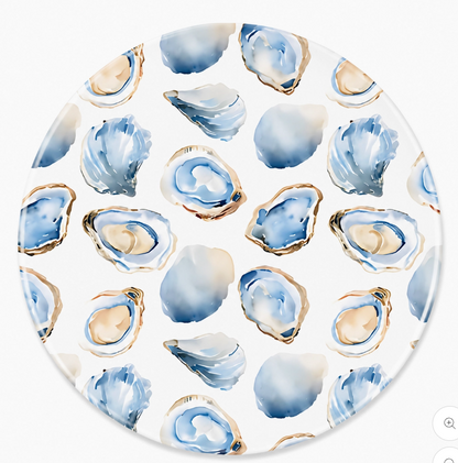8" Oyster Beach House Shatterproof Plates (Set of 4 Plates)
