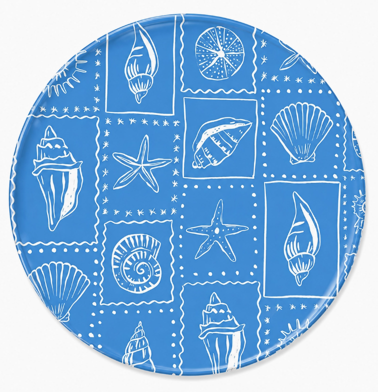 8" Vitamin Sea Shell Shatterproof Plates (Set of 4 Plates)