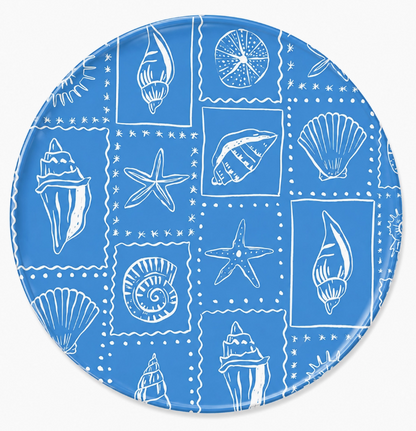 8" Vitamin Sea Shell Shatterproof Plates (Set of 4 Plates)