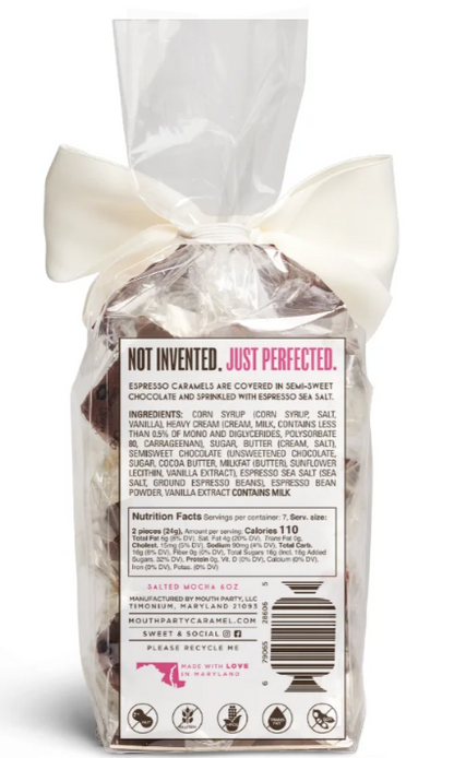 Mouth Party Limited Time Flavor | Salted Mocha 6oz Bag