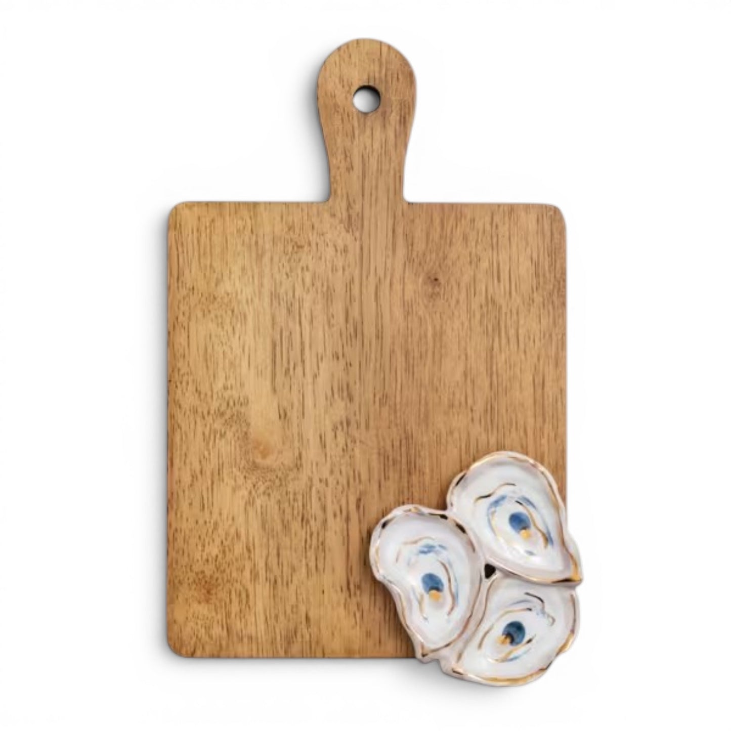 Square Wood Oyster Serving Board