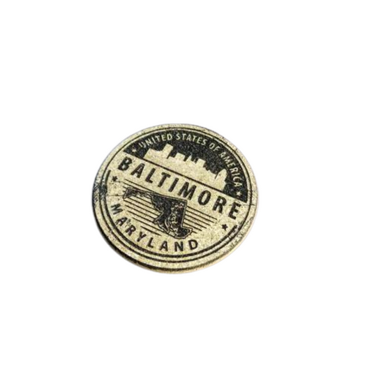 Leroy Cork Coasters Baltimore map skyline