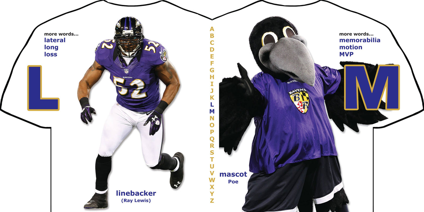 Michaelson Entertainment-Childrens Sports Board Books & Toys - Baltimore Ravens ABC