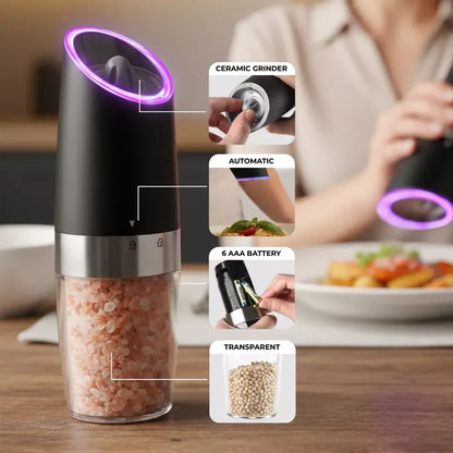 Electric Automatic  Gravity Salt and Pepper Grinder Set
