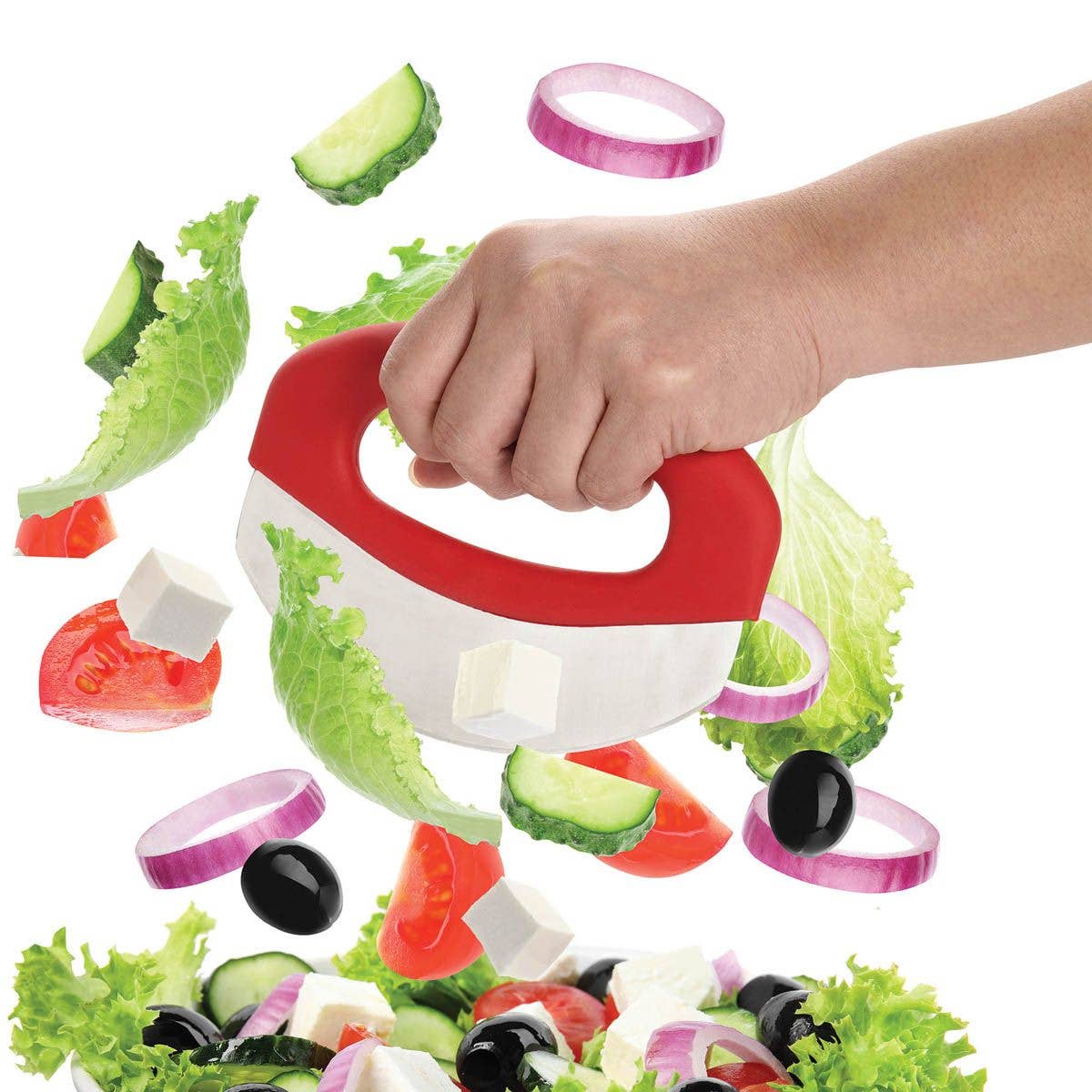 HIC - Harold Import Co. - HIC Kitchen Soft-Grip Rocking Salad & Herb Chopper