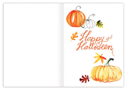 Stacked Pumpkins Halloween Card