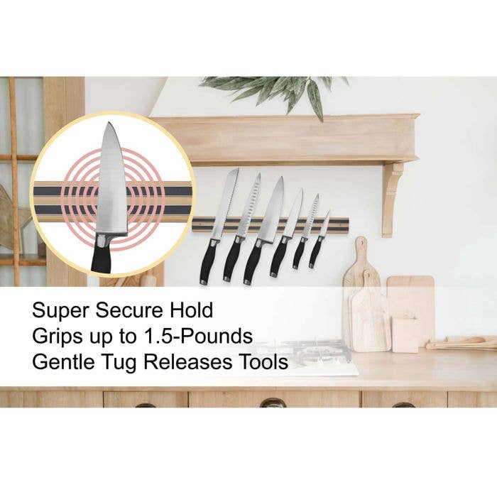 HIC - Harold Import Co. - HIC Kitchen Magnetic Knife And Utensil Holder, 18in