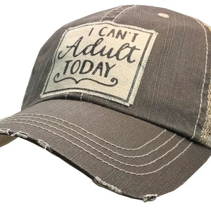 Vintage Life - I Can't Adult Today Distressed Trucker Cap