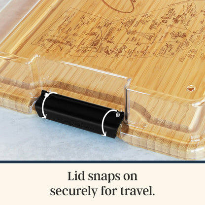 Flip, Serve & Store™ State Charcuterie Board with Lid: Maryland