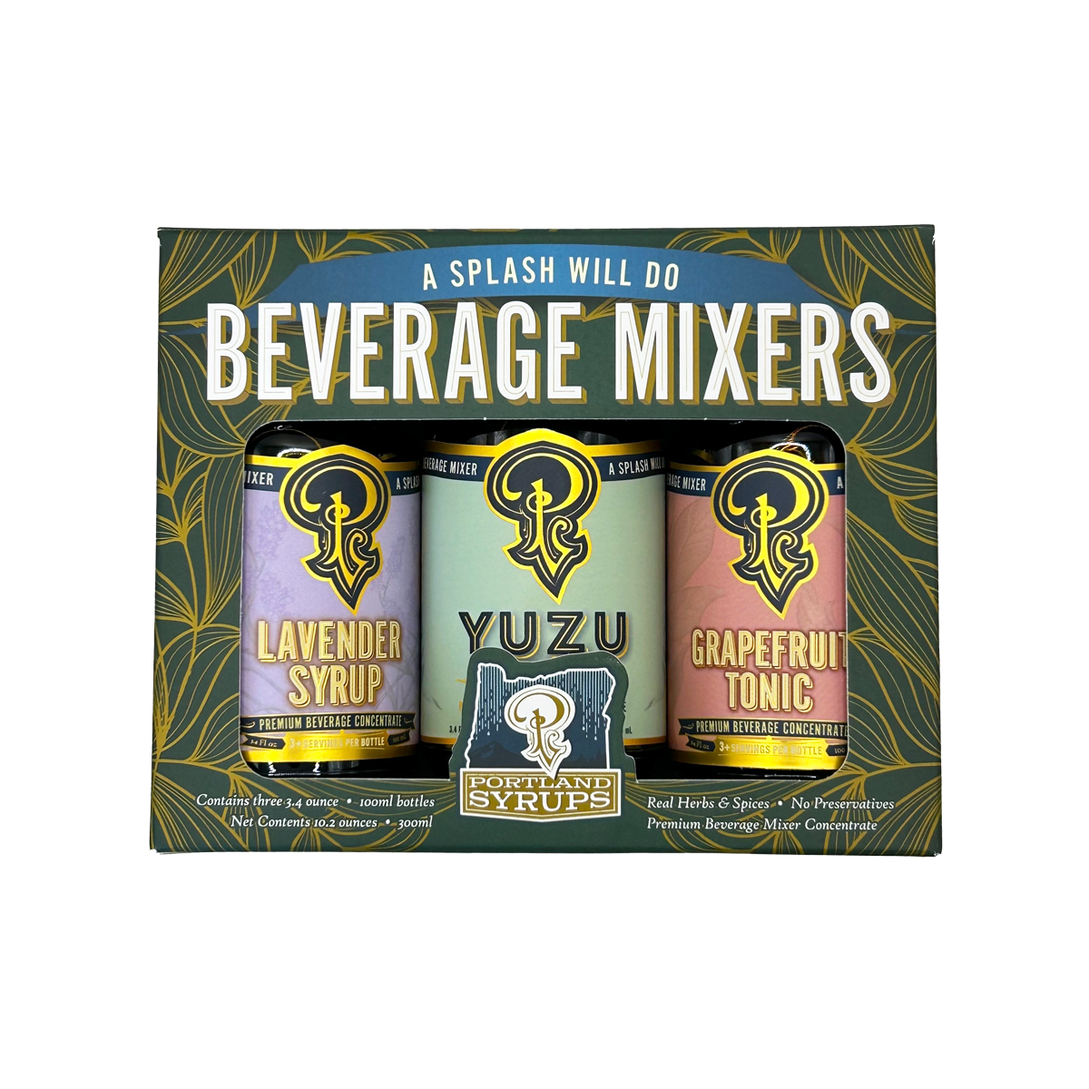 Portland Syrups | Cocktail / Mocktail Mixers Green Gift Set