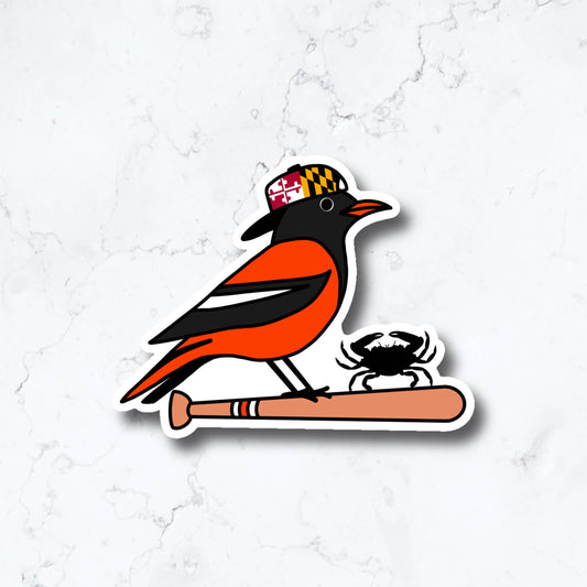 Jami Creates - Baltimore Oriole Baseball Bat Sticker