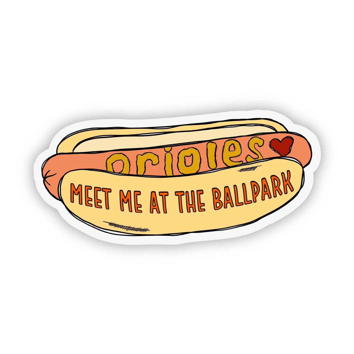 Jami Creates - Maryland Orioles Hotdog Sticker