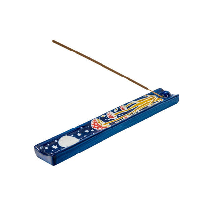 Handpainted Toadstool Ceramic Incense Holder