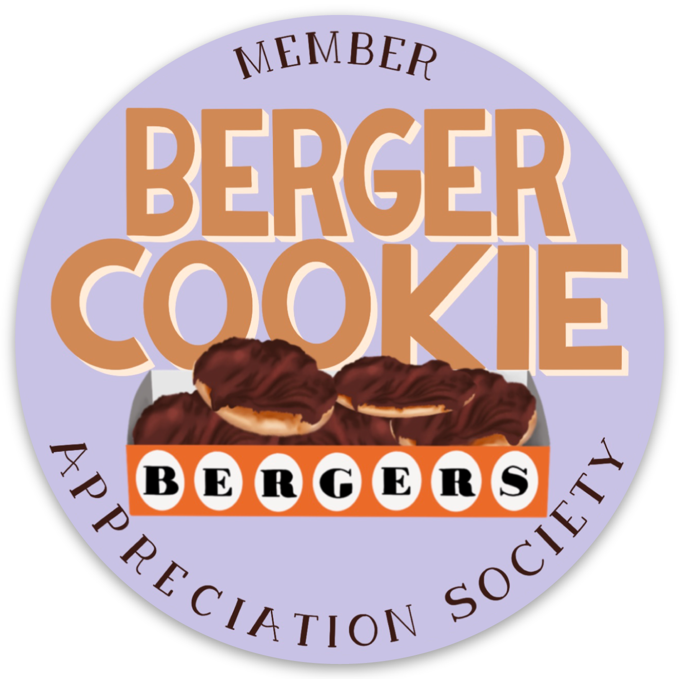 Member Berger Cookie Appreciation Society Sticker