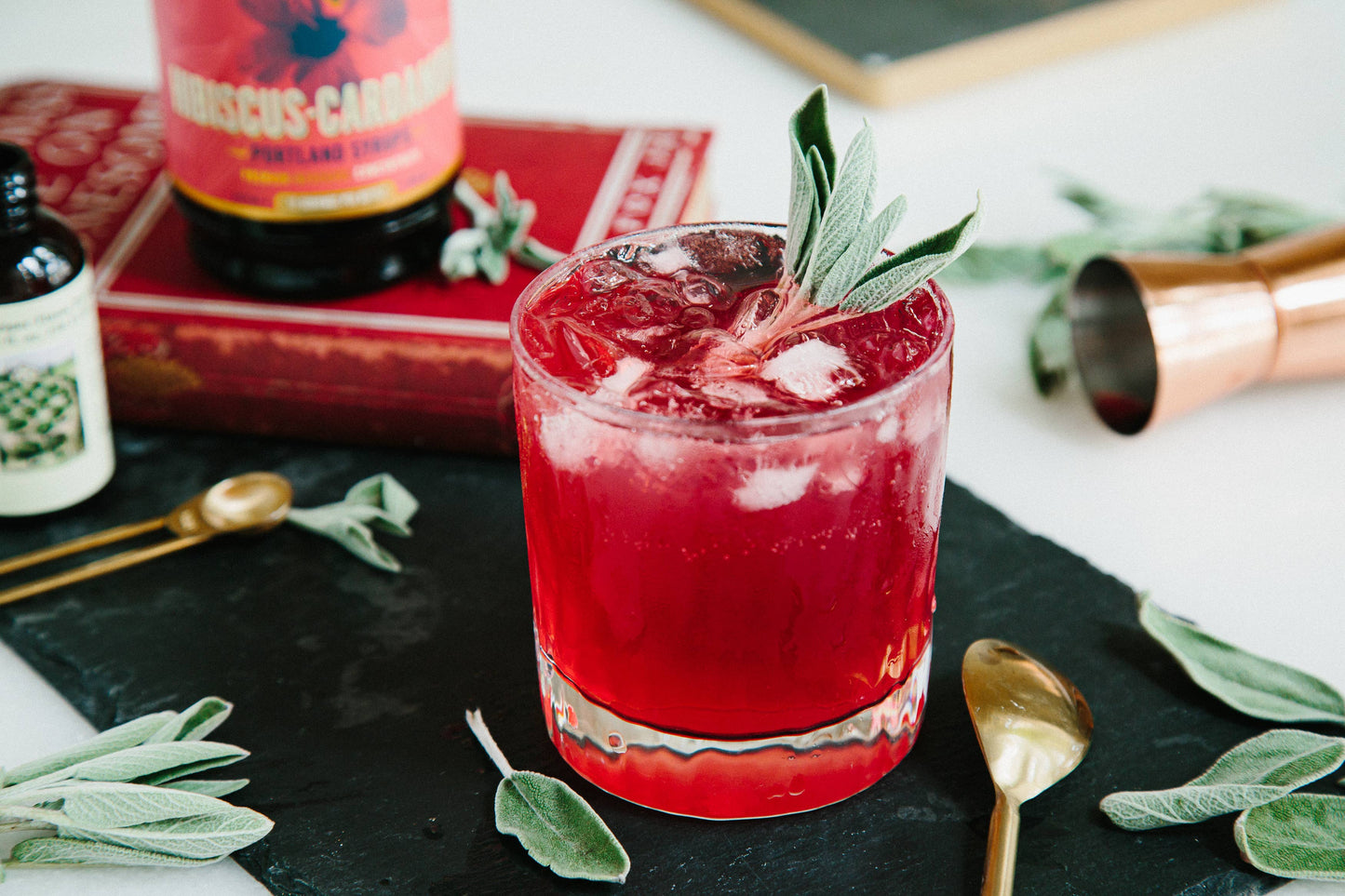 Portland Syrups | Hibiscus Cardamom Syrup 12oz  - cocktail / mocktail mixer