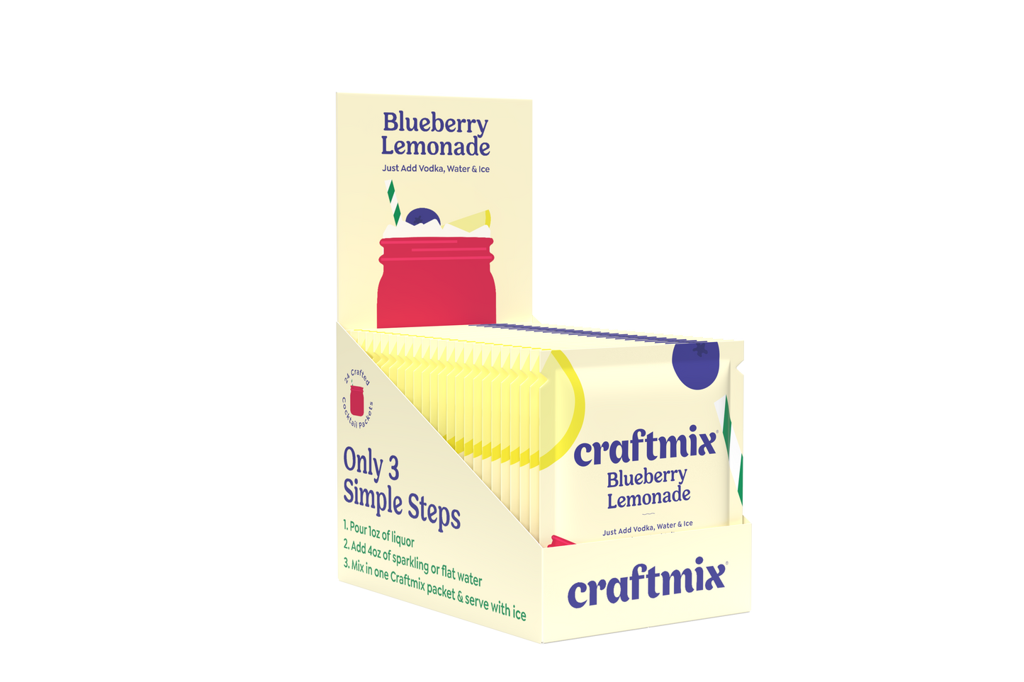 Craftmix | Blueberry Lemonade Cocktail / Mocktail Mixer - Individual
