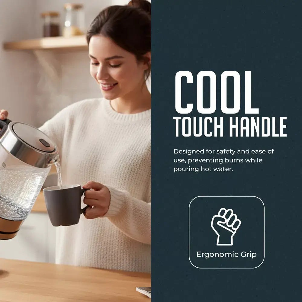 Speed-Boil 1.7L Borosilicate Glass Electric Kettl