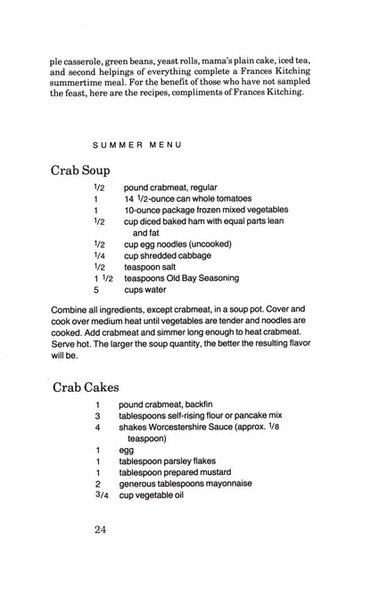 Schiffer Publishing - Mrs. Kitching’s Smith Island Cookbook