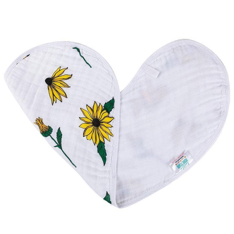 Baby Burp Cloth & Bib Combo:  Black-Eyed Susan