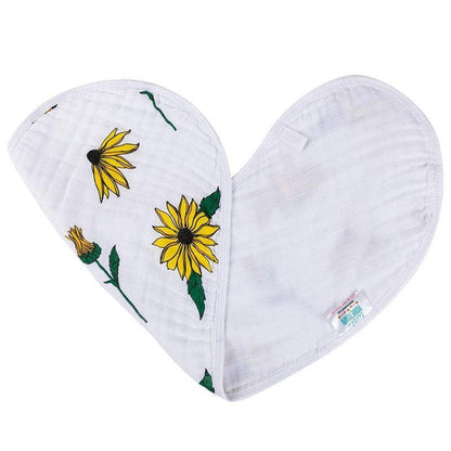 Baby Burp Cloth & Bib Combo:  Black-Eyed Susan