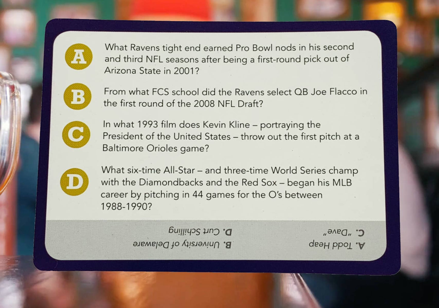 You Gotta Know Games - You Gotta Know Baltimore - Sports Trivia Game