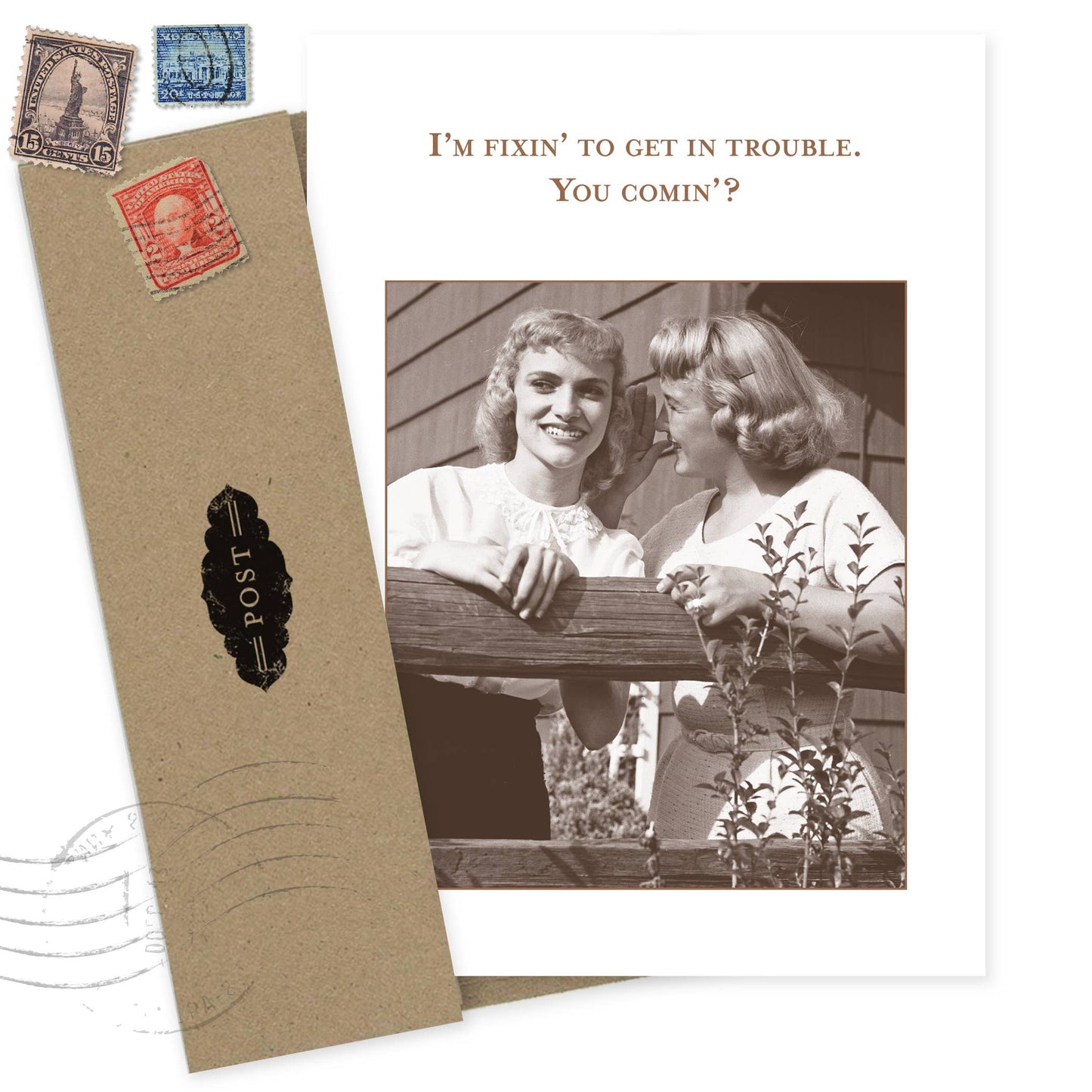 Shannon Martin Design - Fixin' To Get In Trouble What A Hoot Card