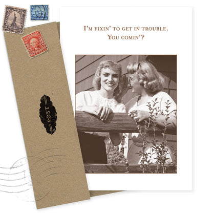 Shannon Martin Design - Fixin' To Get In Trouble What A Hoot Card