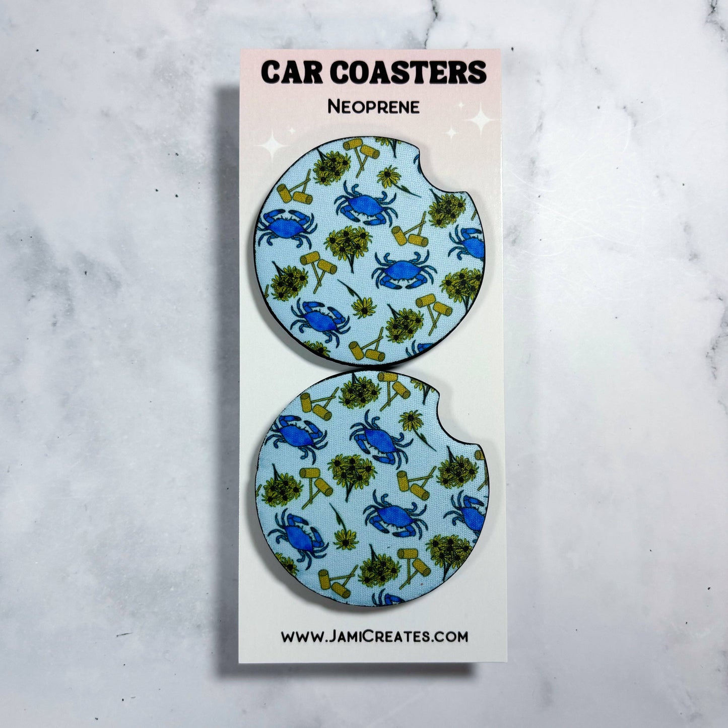 Jami Creates - Maryland Crab Feast Car Coasters