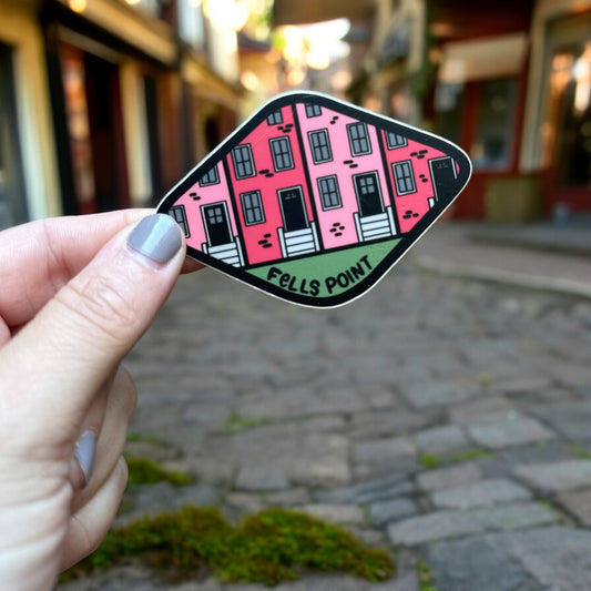 the letters mdn - Fells Point Baltimore Maryland Badge Vinyl Sticker