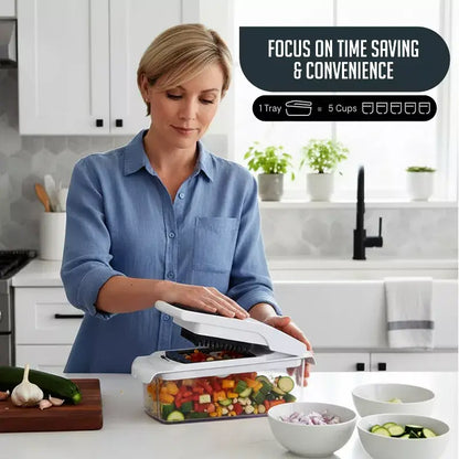Manual Vegetable Chopper and Spiralizer