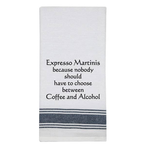 NEW BB-E-32 White Kitchen Towel "Expresso