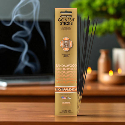 Incense Sticks: Gonesh Extra Rich Gold Sandalwood