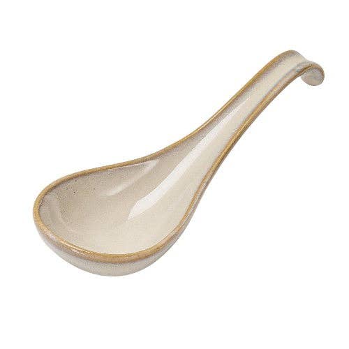 5.9"L Porcelain Soup Spoon White (10/240)