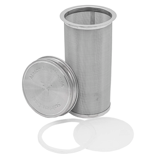 Mason Jar Lifestyle - Cold Brew Coffee and Tea Maker Stainless Steel Filter Kit: Quart
