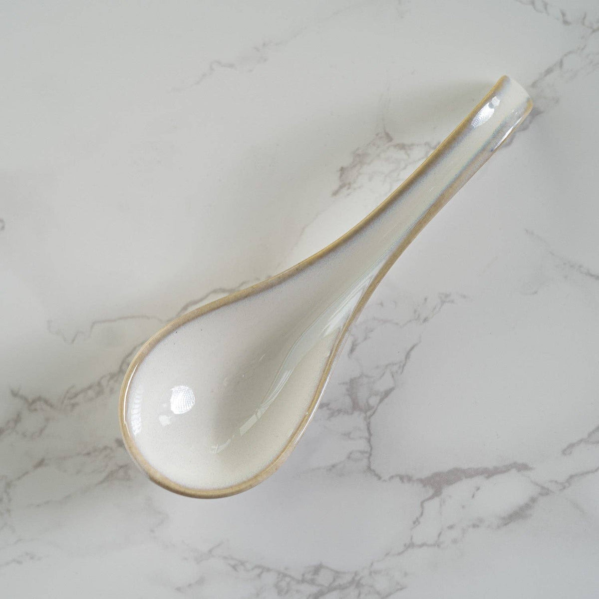 5.9"L Porcelain Soup Spoon White (10/240)