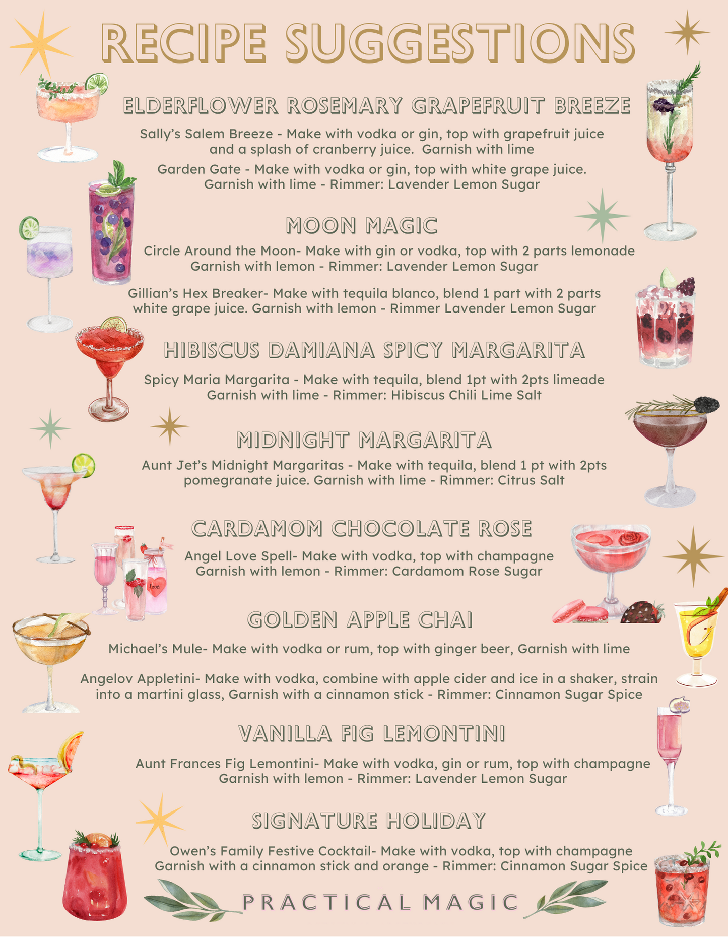 Moon Magic Martini Craft Cocktail Infusion Drink Kit -Jar: Small