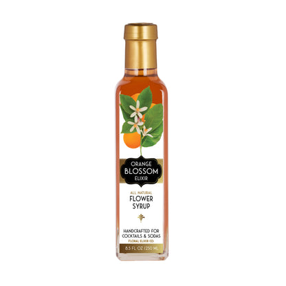 Orange Blossom Elixir. All Natural Cocktail & Soda Syrup.:  8.5 oz/250mL