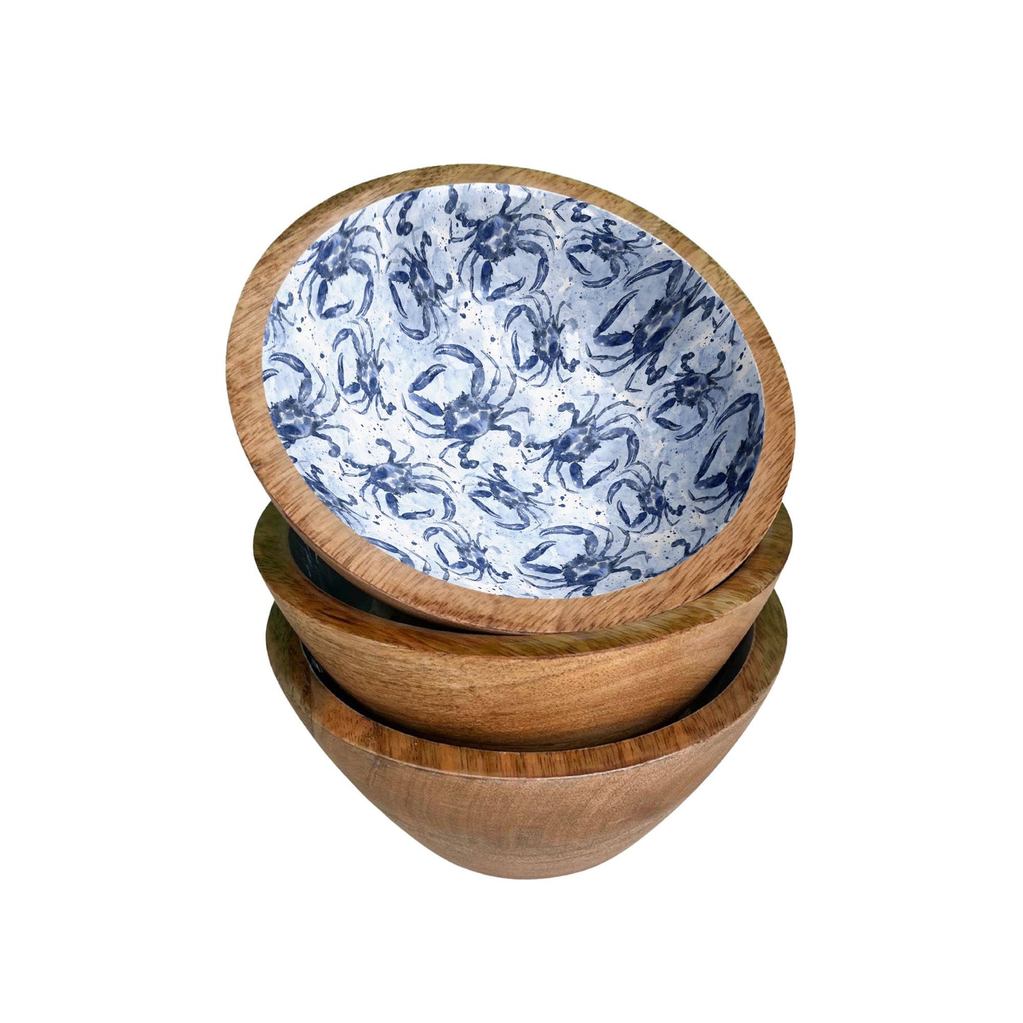 Blue Watercolor Crab 6" Bowl
