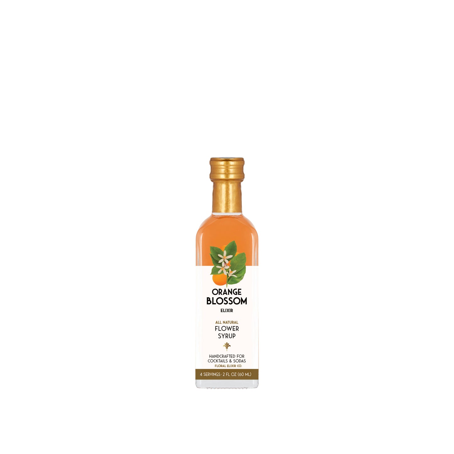 Floral Elixir Co. - Orange Blossom Elixir. All Natural Cocktail & Soda Syrup.: Small - 2 oz/60mL