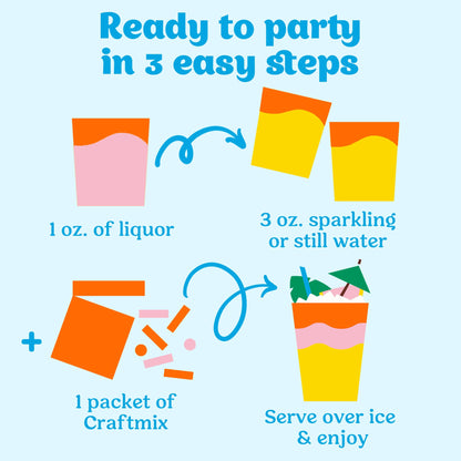 Craftmix | Variety Pack Cocktail Mixers - 6 Servings Multipack