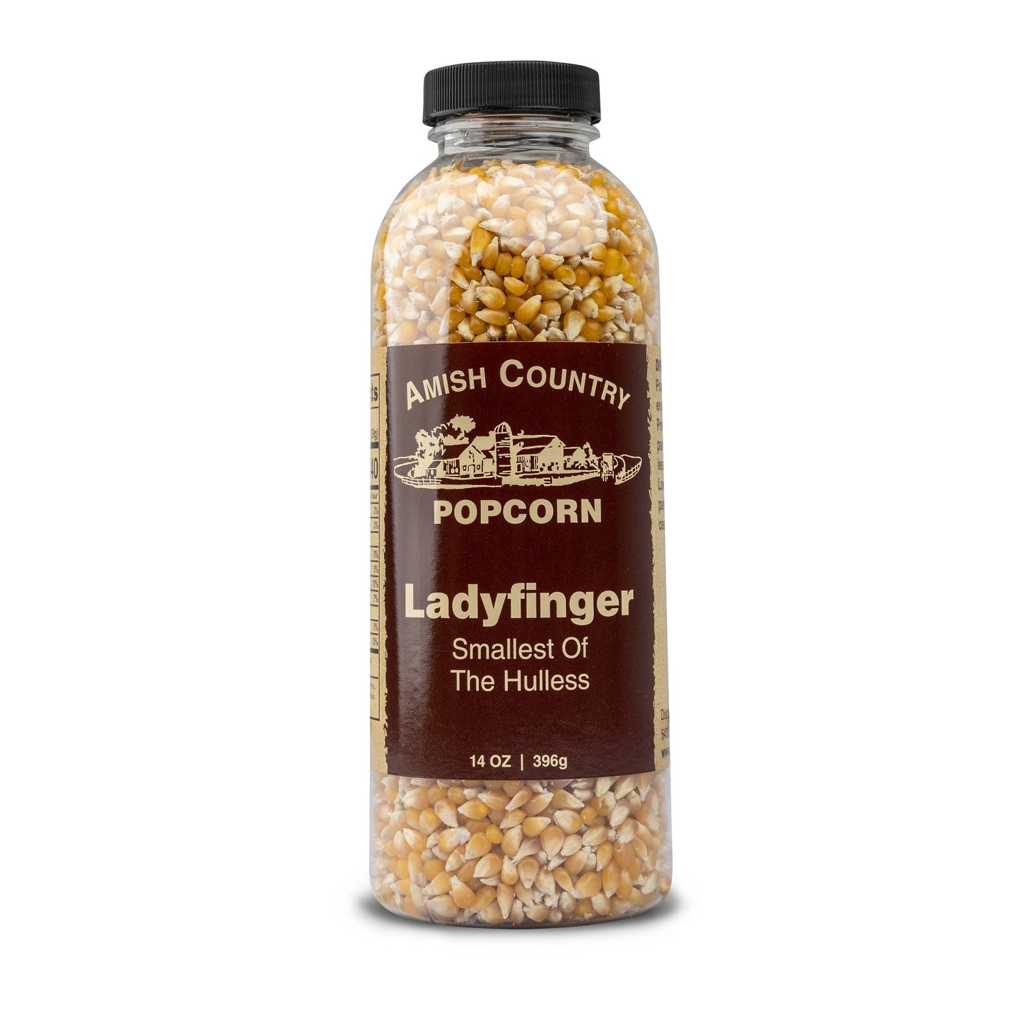 14oz Bottle of Ladyfinger Hulless Popcorn