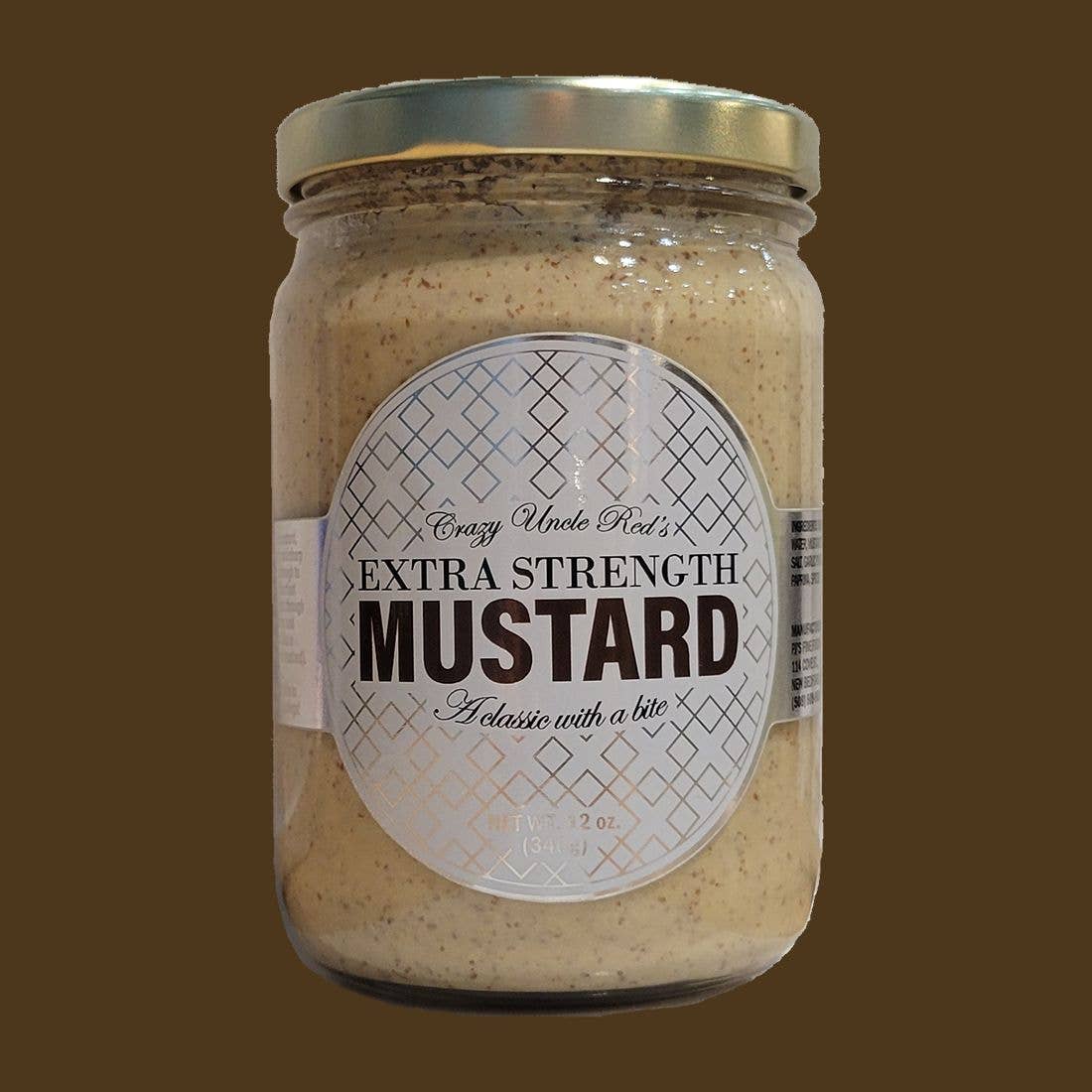 Extra Strength Mustard - a bold mustard for bold gourmets