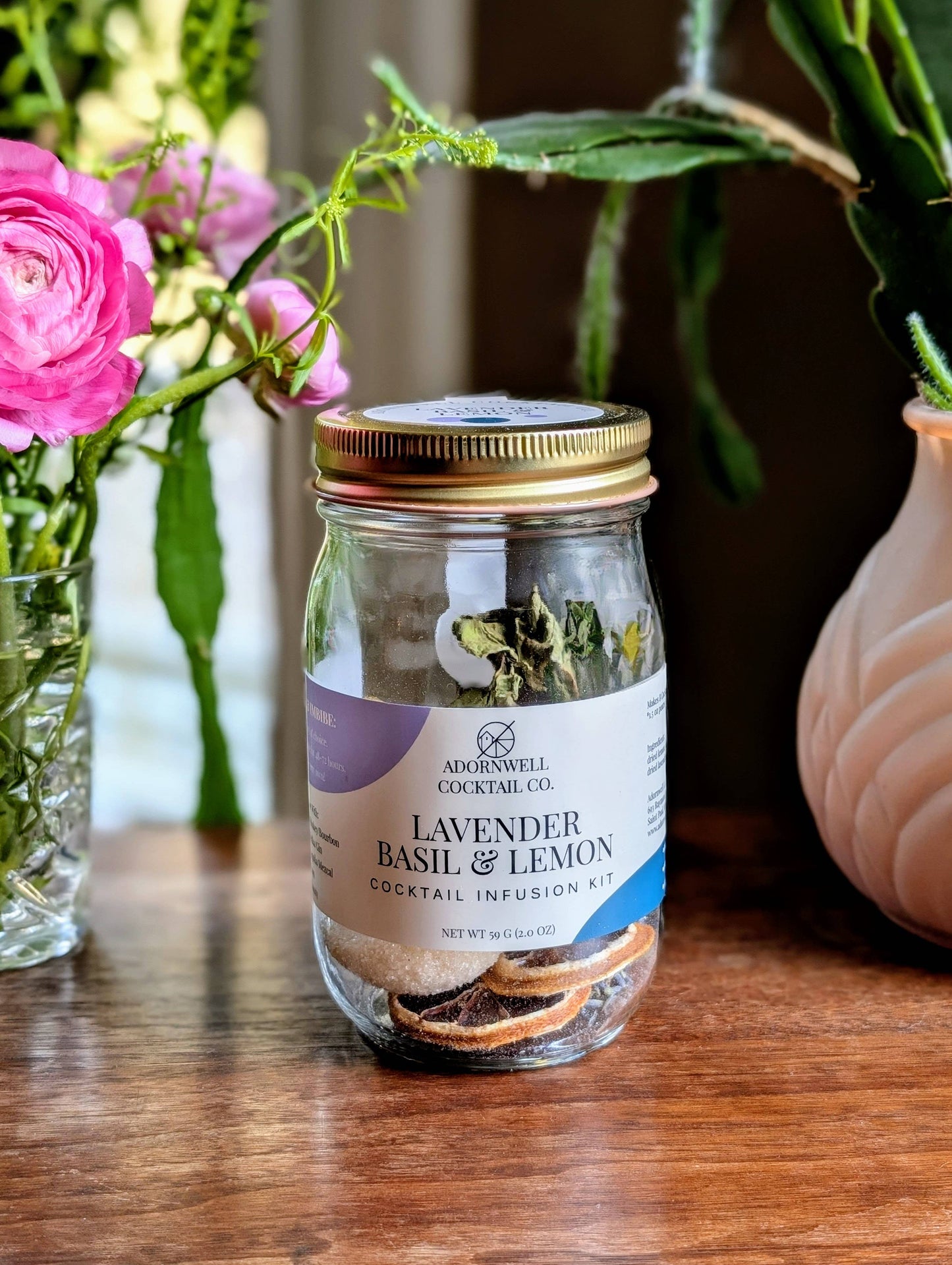 Adornwell Cocktail Co. - Lavender Basil & Lemon Cocktail Infusion Kit